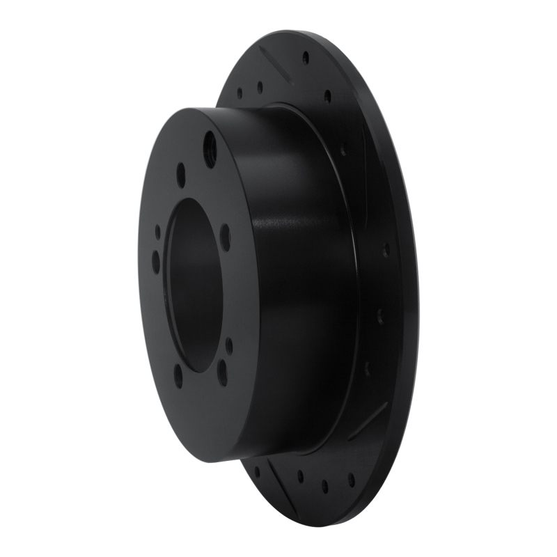 Chrysler Sebring Brake Rotor (1) - Rear Right - R1 Concepts - Drilled & Slotted - Black - `94-`07